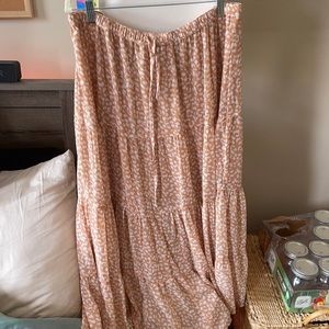 Animal print maxi skirt